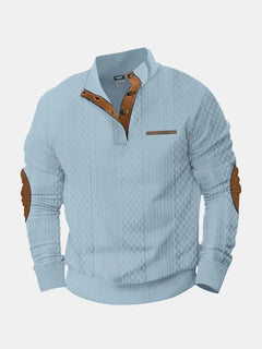 Jonas | Herren Klassiker Zopfmuster Pullover in Blau