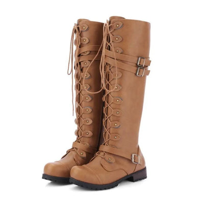 Damen Schnürstiefel mit Schnallendetails | Lässig