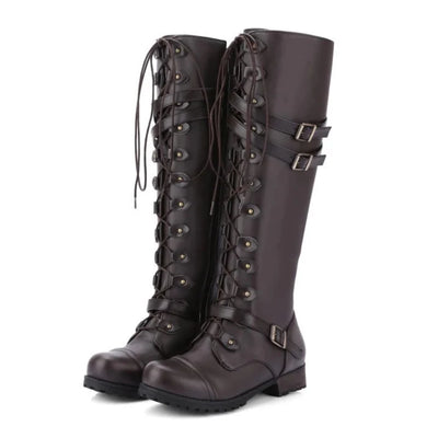 Damen Schnürstiefel mit Schnallendetails | Lässig