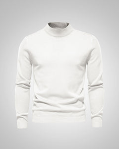 Fabian | Herren Klassiker Stehkragenpullover in Weiß