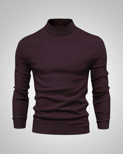 Fabian | Herren Klassiker Stehkragenpullover in Burgund