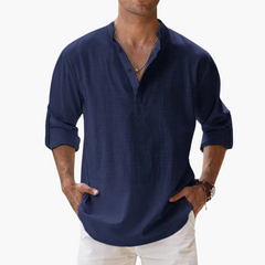 Alexander | Atmungsaktives Hemd in Blau