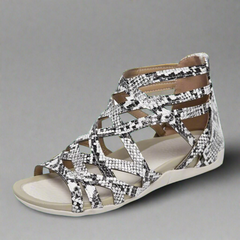 Seraphina | Elegante Sandalen mit Komforteffekt in Schlangenhautmuster