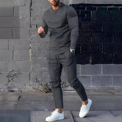 Adelard - Herren-Set mit Pullover und Hose in Dunkelgrau