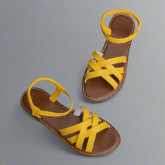 Mette | Handgefertigte bequeme Sandalen aus Premium-Material in Gelb