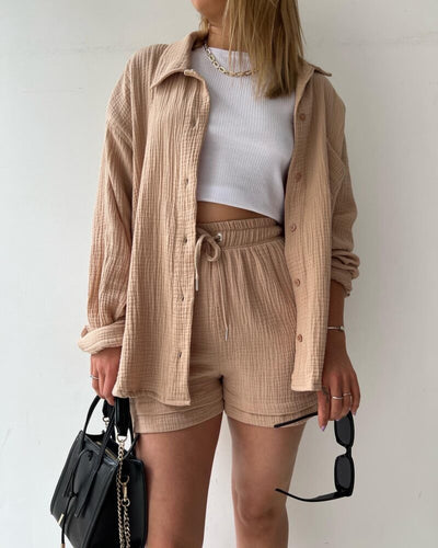 Sommer-Set mit Knöpfen für Damen
