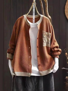 Ava | Strick-Cardigan in Camel