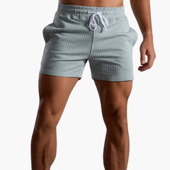 Gestreifte Shorts mit Kordelzug - für Herren im Sommerstil in Blau