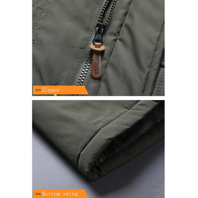Warme Winterjacke mit Kapuze für Männer
