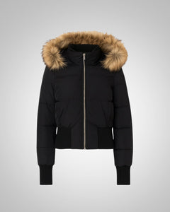 Isabel | Damen Gesteppter Winter Jacke Parka in Schwarz