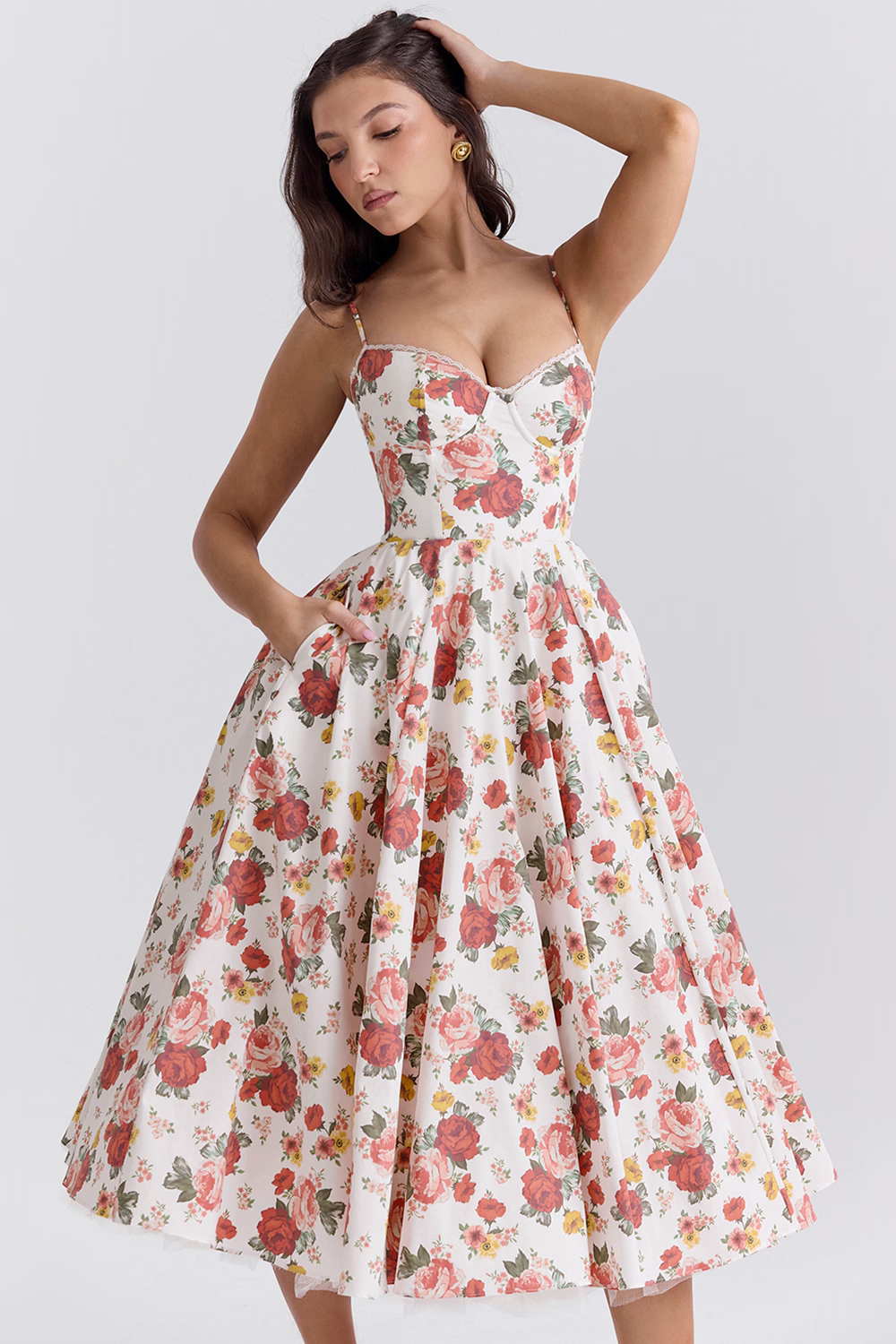 Verena® | Tailliertes Kleid mit Spaghetti-Trägern
