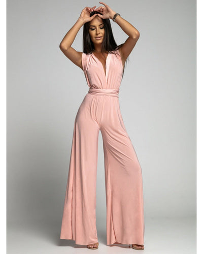 FlairFashion - Ärmelloser V‑Ausschnitt‑Jumpsuit