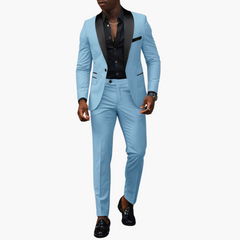 Eleganter Hochzeitsanzug - Herren Zweiteiler mit modernem Schnitt in Blauer Himmel