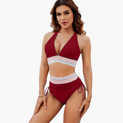 Zweiteiliges Bikini-Set - Damen Bademode für den Sommer in Rot