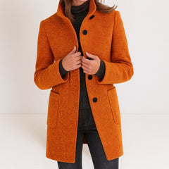 Victoria | Damenjacke mit hohem Kragen luxuriös in Orange