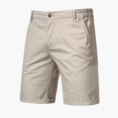Herren Baumwollshorts mit Gummibund und Seitentaschen in Champagner