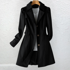 Laurian™ | Vintage Trenchcoat in Schwarz