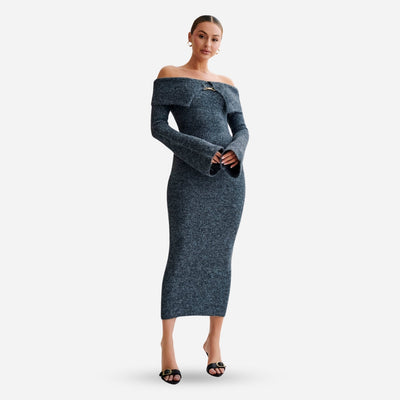 SABINA™ | Off-Shoulder Knit Kleid
