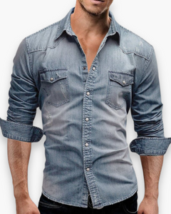 Herren Lässiges Hemd | Zeitloses Design in Hellblau