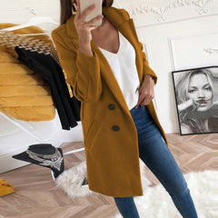 Trine - Warme und bequeme lange Jacke in Braun