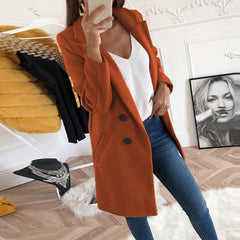 Trine - Warme und bequeme lange Jacke in Kamel