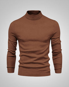 Fabian | Herren Klassiker Stehkragenpullover in Braun