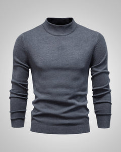 Fabian | Herren Klassiker Stehkragenpullover in Grau