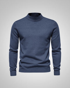 Fabian | Herren Klassiker Stehkragenpullover in Dunkelblau