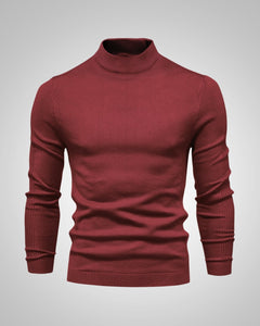 Fabian | Herren Klassiker Stehkragenpullover in Rot