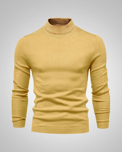 Fabian | Herren Klassiker Stehkragenpullover in Gelb