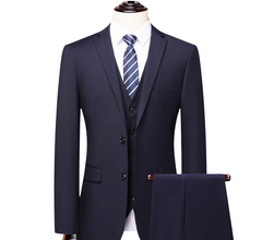 Herren Formelle Hochzeitsgast Anzug | Dreiteiliges in Marineblau