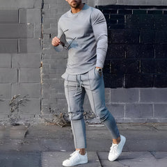 Adelard - Herren-Set mit Pullover und Hose in Grau