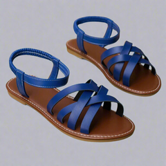 Mette | Handgefertigte bequeme Sandalen aus Premium-Material in Blau