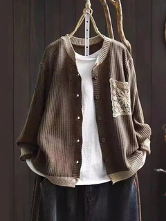 Ava | Strick-Cardigan in Braun