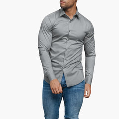 Slim-Fit Hemd für Herren in Grau