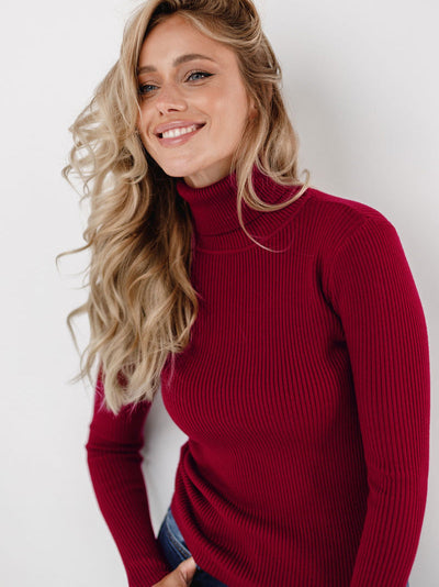 Klassischer Rollkragenpullover für Damen | Lässig