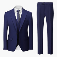 Eleganter Slim Fit Anzug - Herren 3-teilig für Business in Marineblau