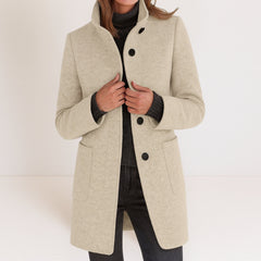 Victoria | Damenjacke mit hohem Kragen luxuriös in Beige