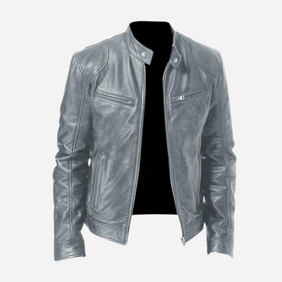 Norris - Lässige und schmal geschnittene Lederjacke für Herren