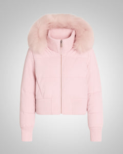 Isabel | Damen Gesteppter Winter Jacke Parka in Rosa