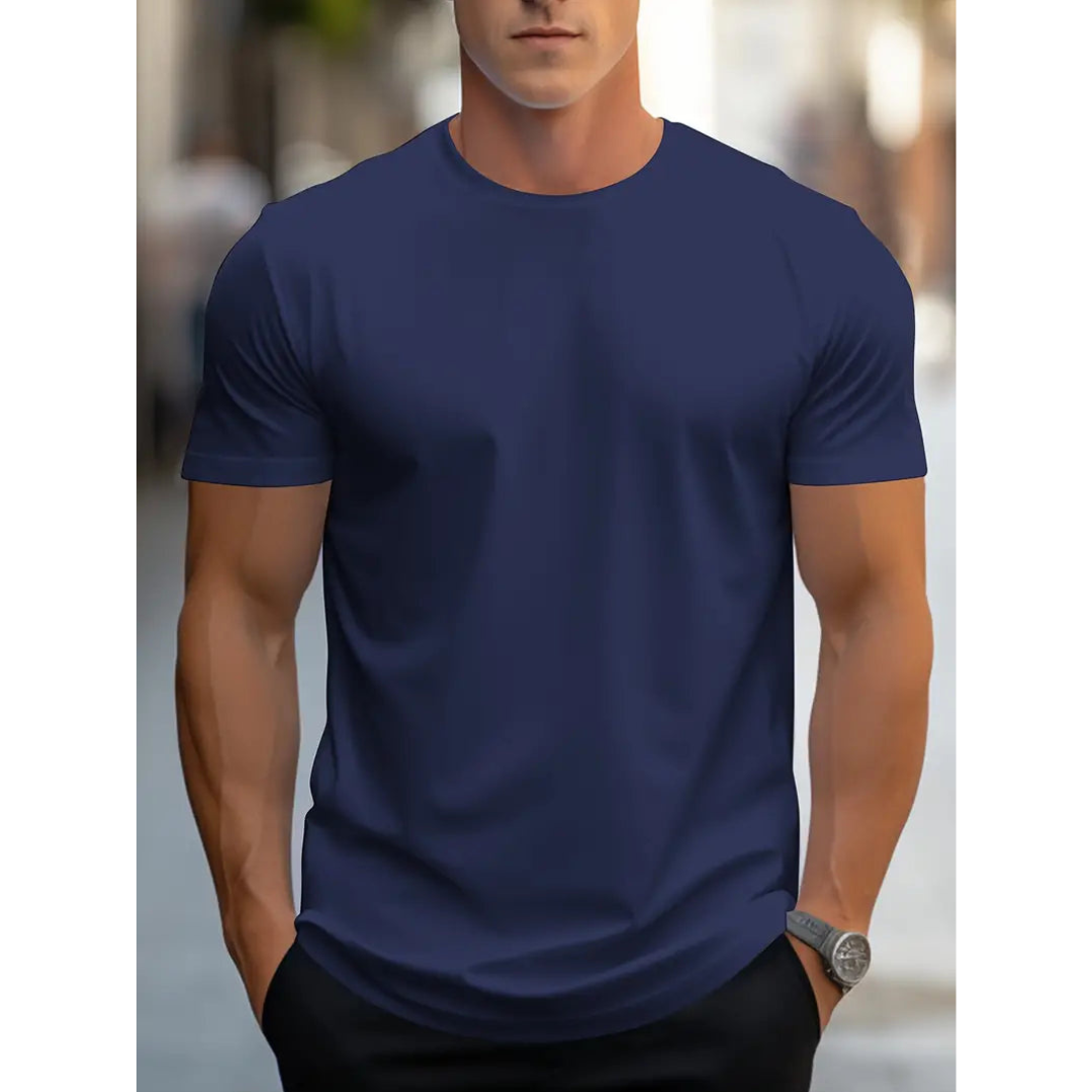 Brian - Klassisches Herren-T-Shirt mit kurzen Ärmeln
