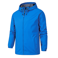 Regenjacke Herren Leicht | Wasserdicht Atmungsaktiv in Blau