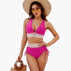 Zweiteiliges Bikini-Set - Damen Bademode für den Sommer in Rosa