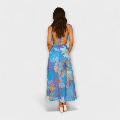 Audrey - Damenkleid mit floralem Design und Trägern - Elegant und Verführerisch