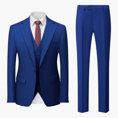 Eleganter Slim Fit Anzug - Herren 3-teilig für Business in Blau