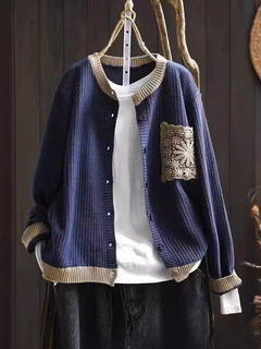 Ava | Strick-Cardigan in Blau