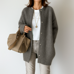Silvia™ | Warmen und Stilvollen Strickjacke in Grau