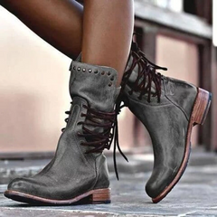 Agnes® | Lederstiefel in Grau