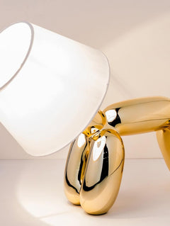 Fido Hunde lampenschirm Tischleuchte in Gold
