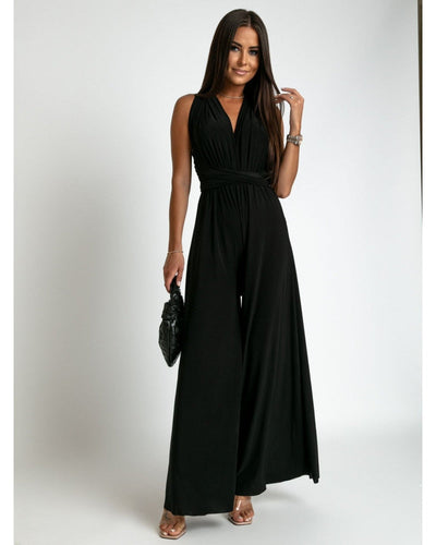 FlairFashion - Ärmelloser V‑Ausschnitt‑Jumpsuit